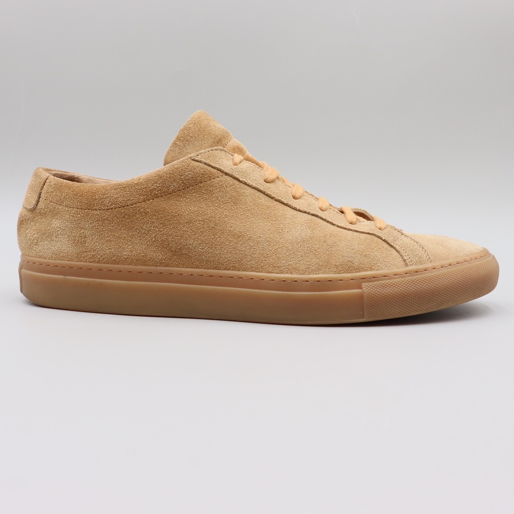 Common Projects Achilles Low Suede Tan Gum Sneakers Mens Size 45 Made in Italy